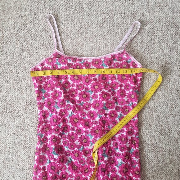 Pink sheer floral lace tanktop - Picture 5 of 8